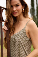 VESTIDO LONGO COM RECORTE LUREX MINI BOTÂNICA