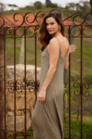 VESTIDO LONGO COM RECORTE LUREX MINI BOTÂNICA
