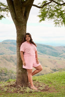 SHORT COM BOLSO MODAL GENEBRA ROSA BALLET