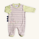 Macacão Bebê Menina Florzinhas Amarelo Mini Tricot Nobre 100% Algodão
