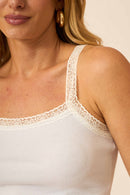 CAMISETA COM RENDA RIBANA CANELADA OFF