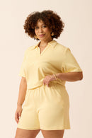 BLUSA POLO MODAL GENEBRA AMARELO MANTEIGA