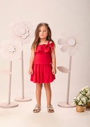 Conjunto Blusa e Saia Shorts Maxi Laço Natal Momi