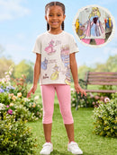 Conjunto Blusa e Shorts Leg Princesa Aurora Fadinha Animê