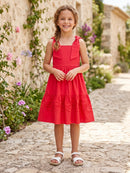 Vestido Bordado Bailarina Laço Ombro Natal Momi